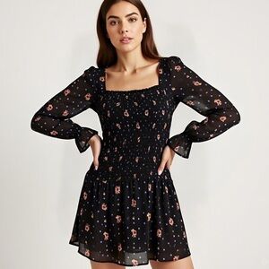 NWT Free People Two Faces Mini Dress Black SZ-S